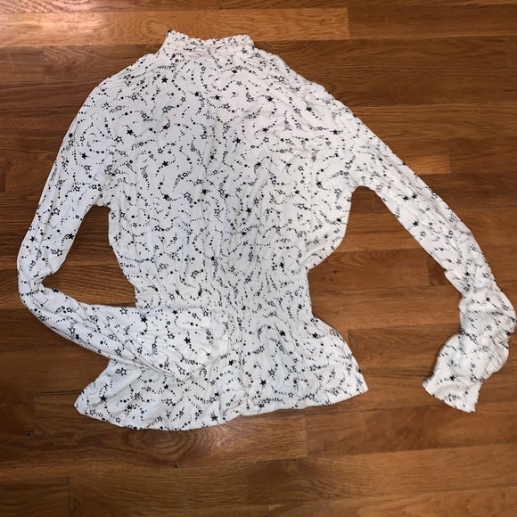 Topshop Tops - Black and white detail shirt